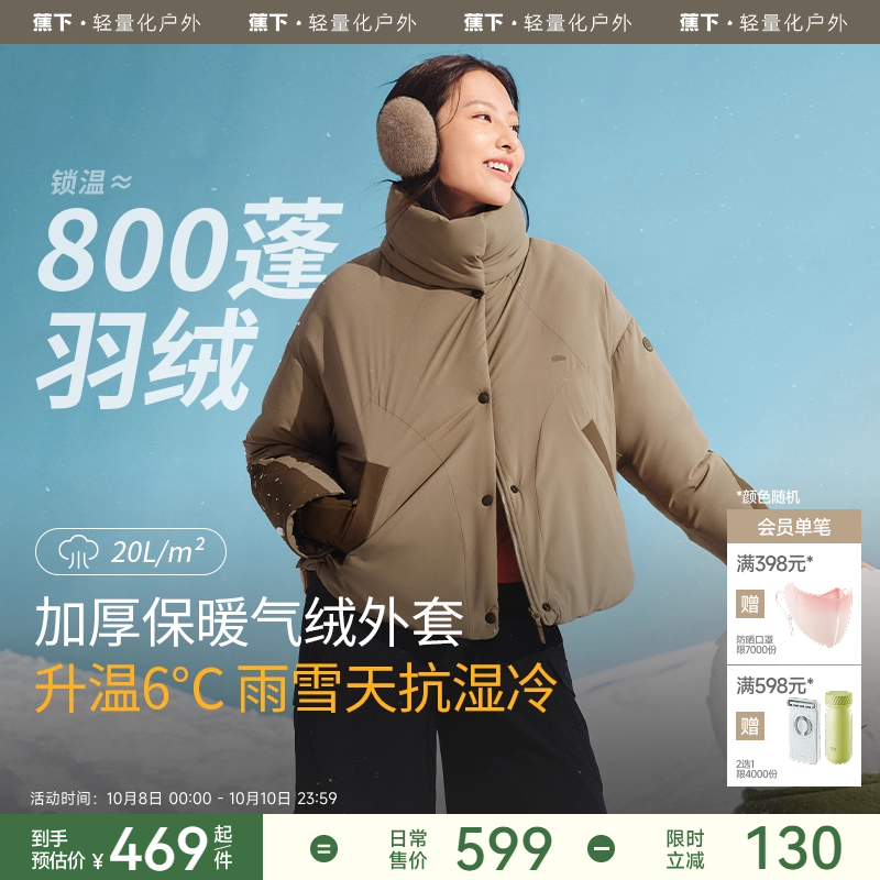蕉下泡芙气绒服女CL90524 立领防风面包服防寒外套保暖似羽绒棉服