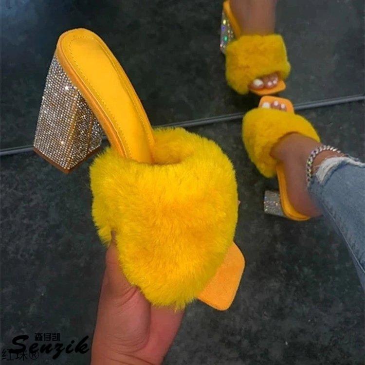 ladies high heel Slippers women shoes big size 43女高跟拖鞋