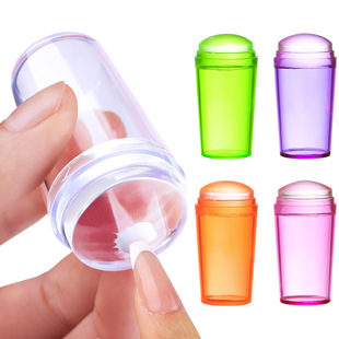 Silicone Stamper Scraper Nail Polish Clear Stencil Jelly