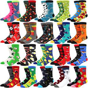 High Quality Combed Cotton Socks food Pattern Long Tube