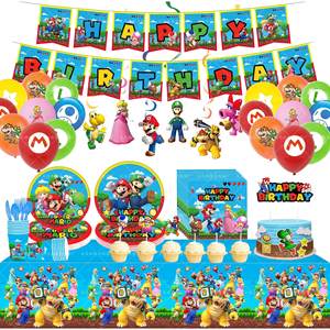 Mario Mario Birthday Party Theme Tableware Set Paper Cup Pap