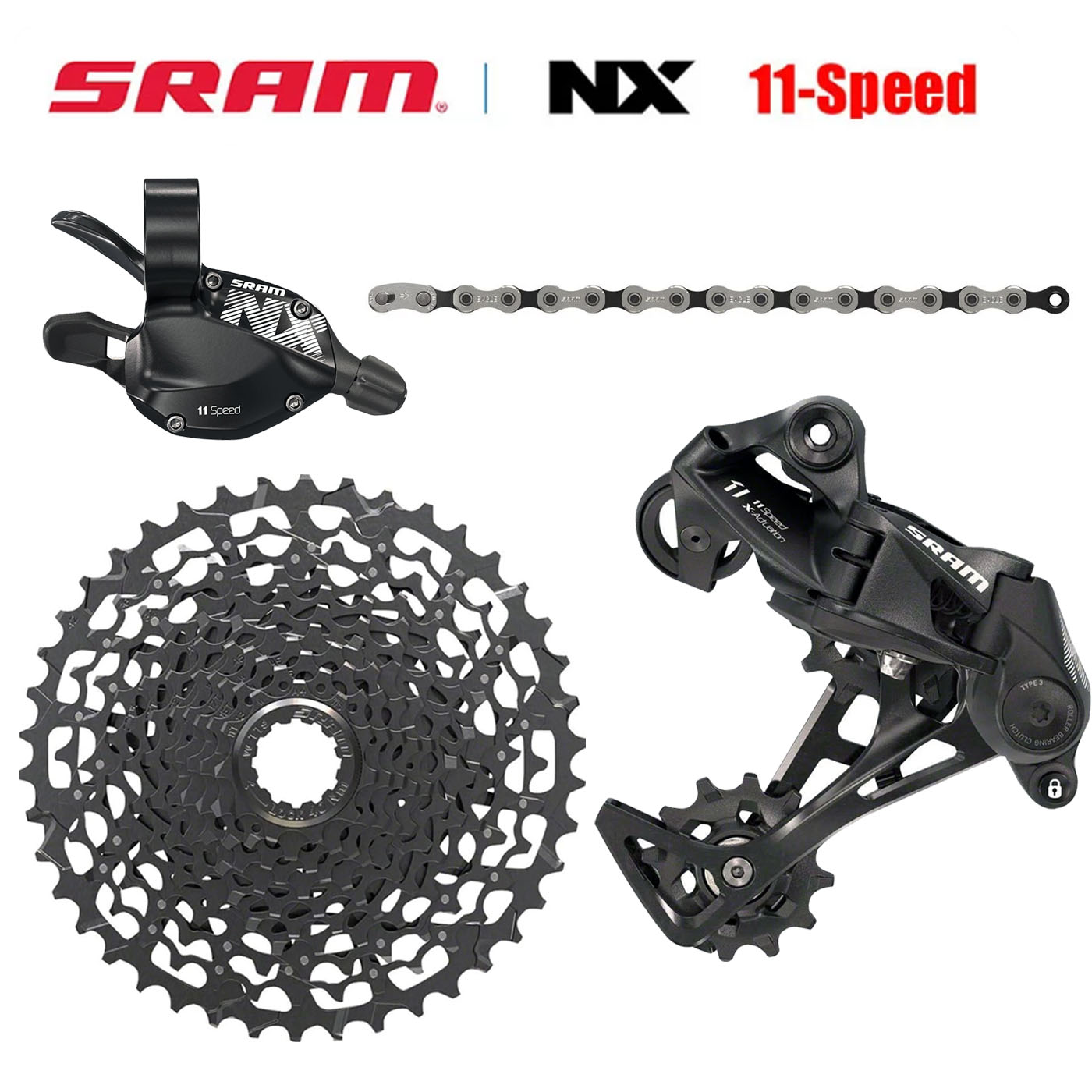 SRAM速联NX Eagle 11速套件山地车变速器后拨NX 指拨牙盘飞轮链条