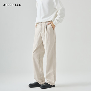 APO男装|青年男士运动休闲裤秋季潮流百搭宽松直筒半松紧长裤男裤