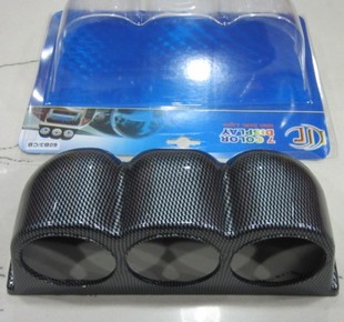 2.5寸水温仪表架 转速仪表罩 碳纤维表座 汽车改装仪表座 A柱座