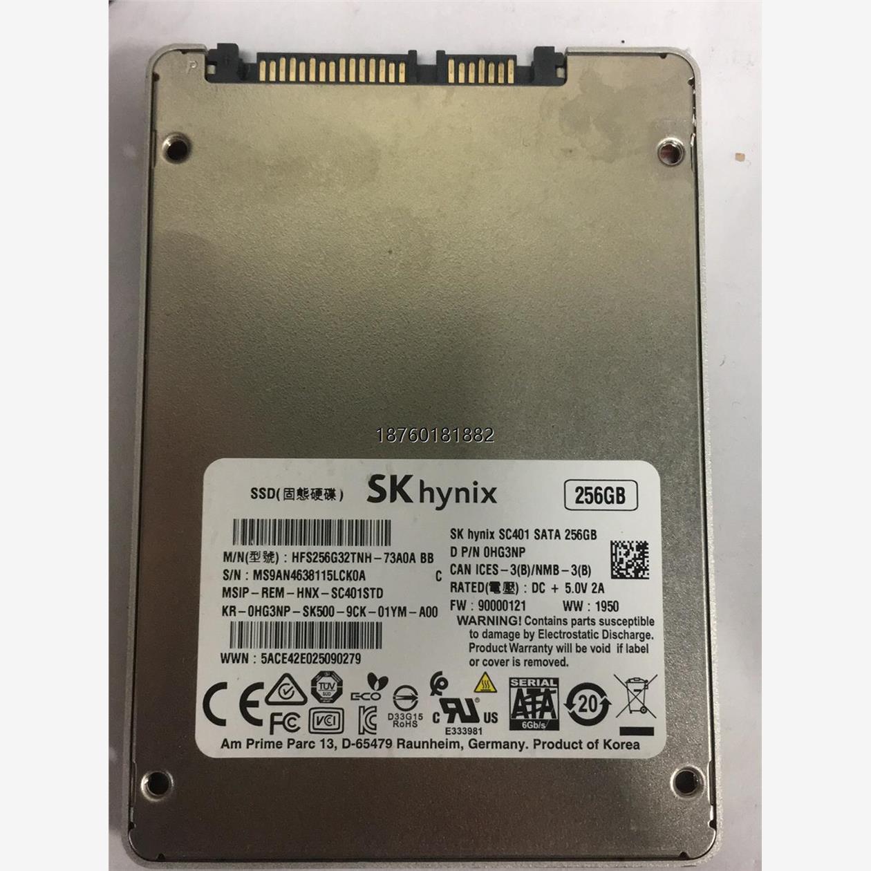 议价SK海力士 SC401 256g SATA 2.5寸