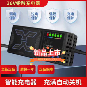 36v充电器36V12AH20通用超威天能电瓶电动车铅酸电池充电器小海豚