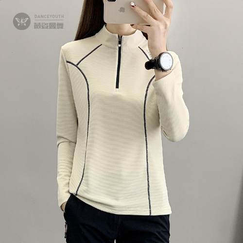 速干衣女轻薄弹力立领运动衫