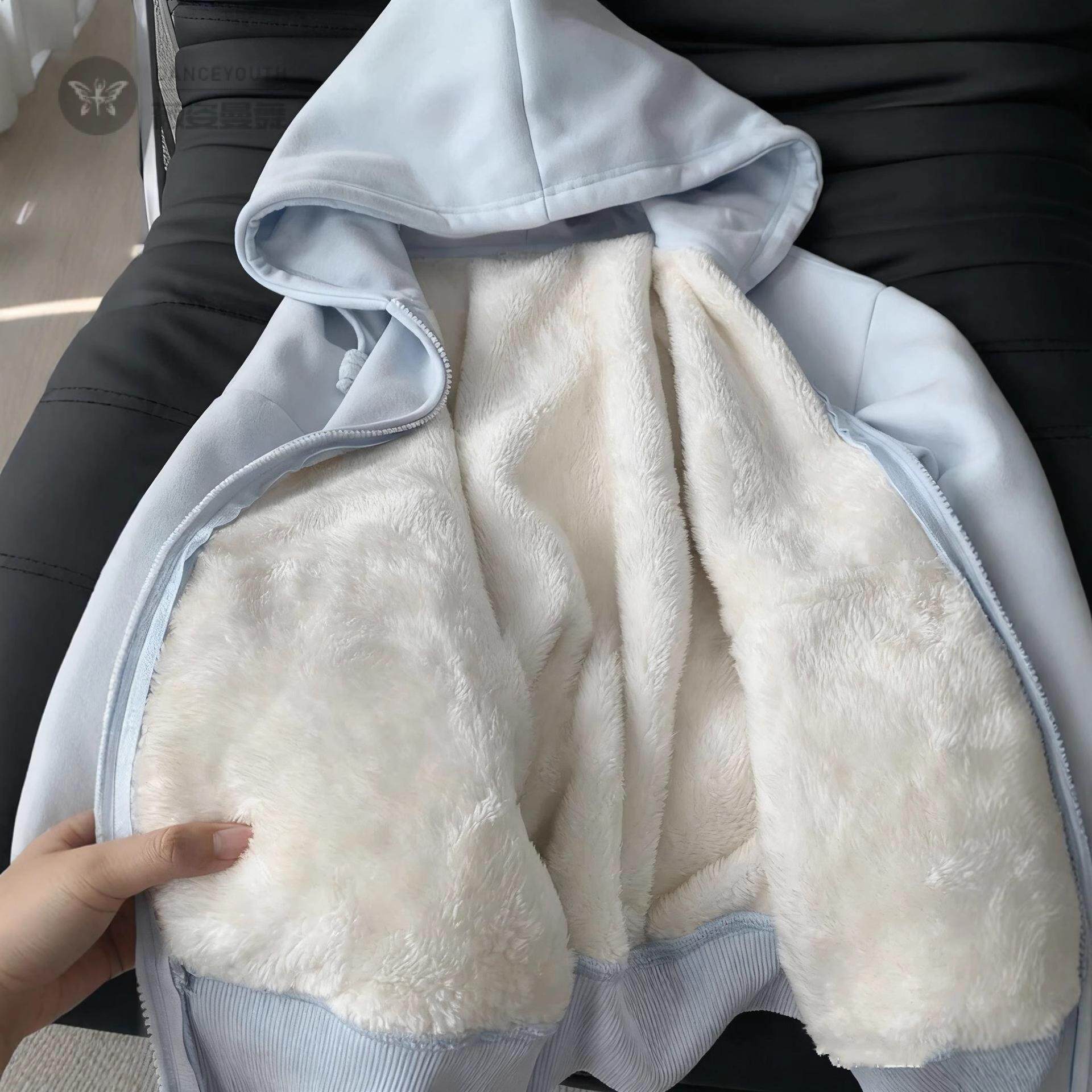 卫衣外套女秋冬2026新款加绒加厚上衣韩系宽松连帽开衫棉服