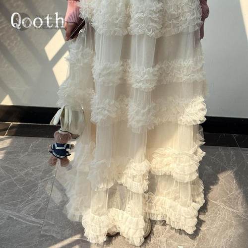 超火长裙~新款重工大摆多层次