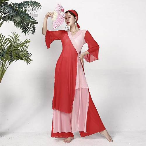 古典舞纱衣飘逸练功外披