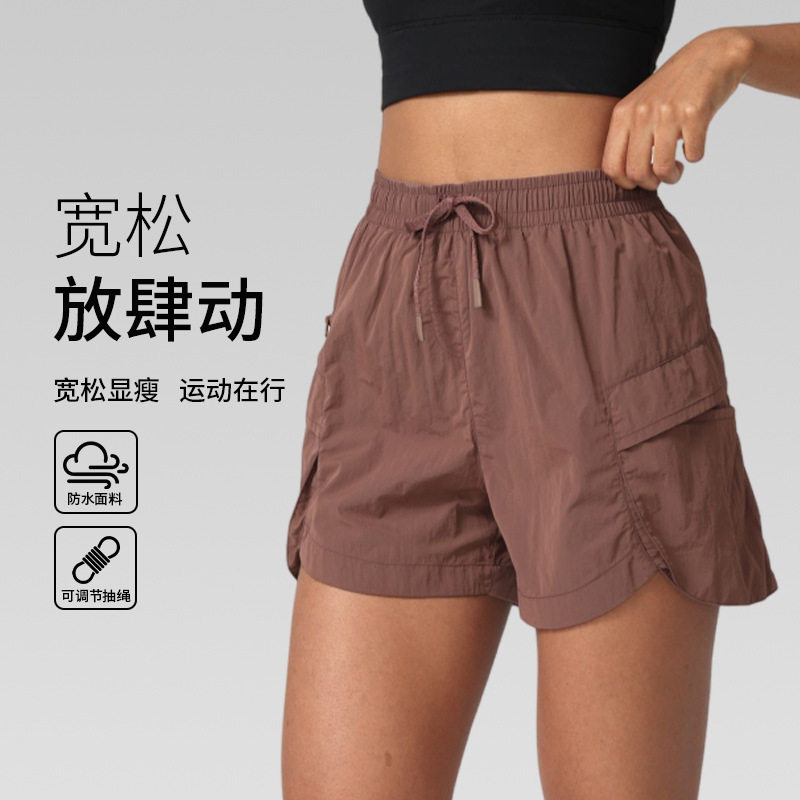 美式口袋休闲工装短裤女夏季薄款