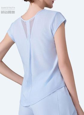 轻柔纱运动速干短袖女恤透气健身服上衣宽松户外跑步罩衫瑜伽服