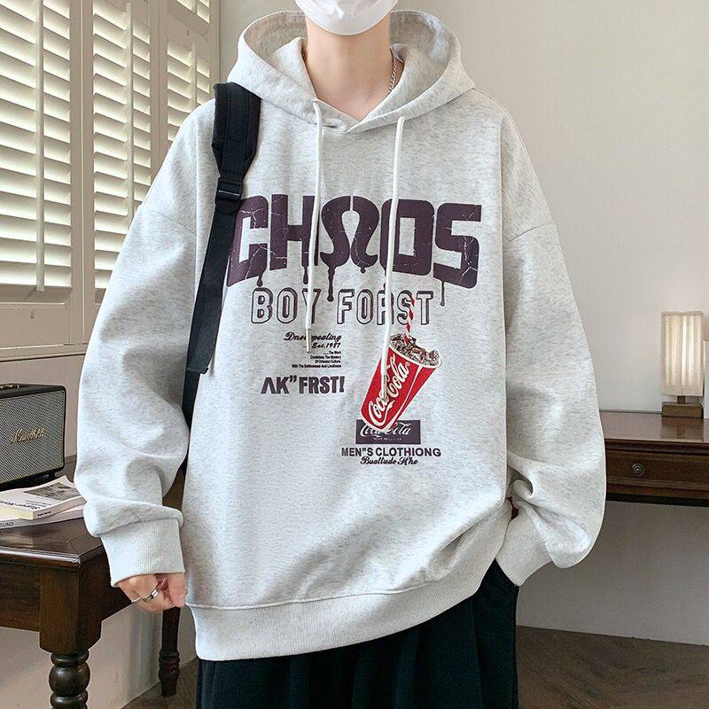 重磅纯棉秋冬加绒加绒连帽卫衣男士潮牌字母大码宽松学生休闲外套,男装,卫衣,淘宝优惠券,粉丝福利购,淘宝优惠卷