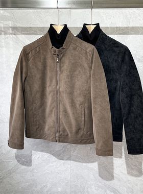 男士立领PU皮衣外套2025秋冬新款韩版痞帅机车磨砂轻奢质感皮夹克