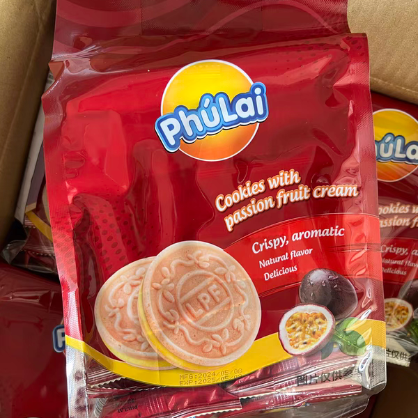 越南进口Laiphu来福榴莲饼干350g法式夹心薄脆饼酥香美食好吃零食