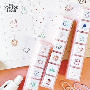 KODOMO KUTSUWA滑动式 三联& 浸透印章 KAO六联 可爱手帐好物