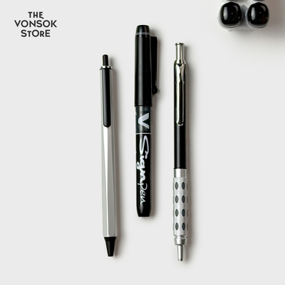 纵向书写 日本Pilot百乐V-Sign大容量直液式勾线笔彩色柔绘笔1.0