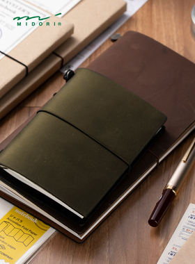 纵向书写 日本Traveler's Company旅行者手帐真皮封面TN护照本