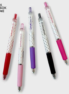 纵向书写 日本UNI三菱UMN138限定波点中性水笔0.5学生刷题考试