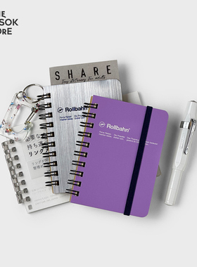 纵向书写 TVS¨ Rollbahn的故事 日本ins线圈本mini手帐方格本子