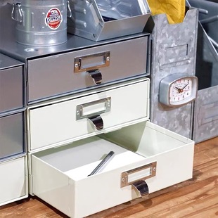 文具收纳盒 纵向书写 日本金属台面抽屉 Dulton 小号储物盒 TVS¨