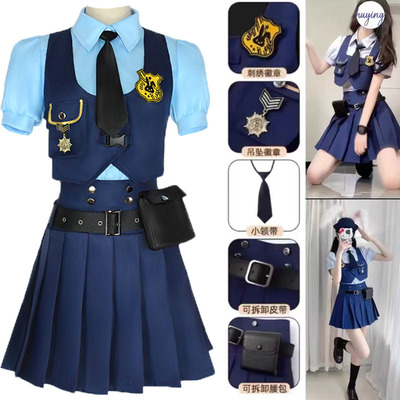 cos朱迪兔子警官JK裙cos服疯狂动物城男女警察扮演套装cosplay