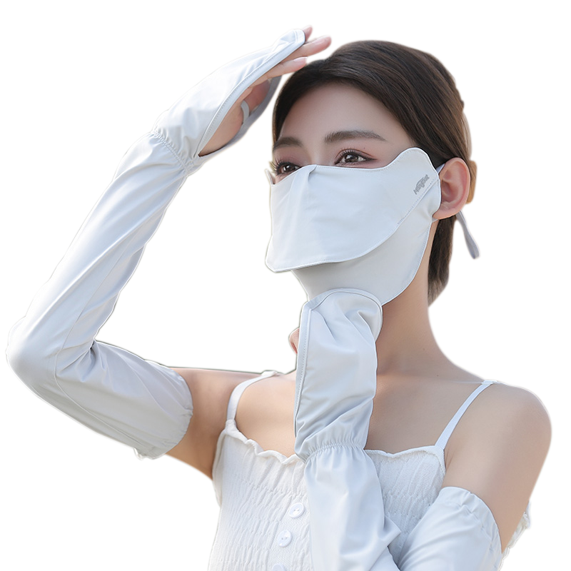 宽松双层面罩遮全脸防晒面罩口罩女防紫外线脸罩夏开车冰丝脸基尼