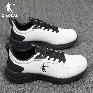 乔丹男鞋跑步鞋男款防水皮面运动鞋2026冬季新款男士减震专业跑鞋