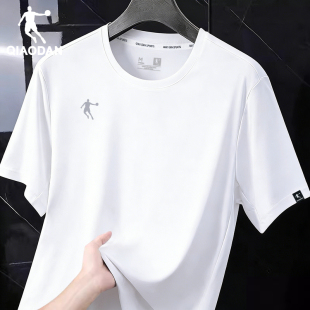 乔丹速干短袖T恤男夏季薄款冰丝透气休闲运动上衣男士健身跑步服