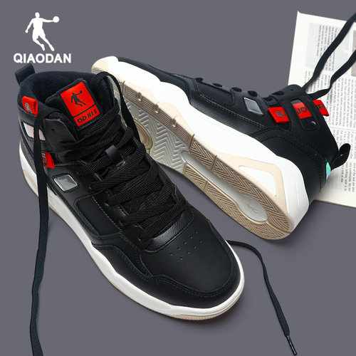 乔丹男鞋高帮板鞋加绒棉鞋运动鞋