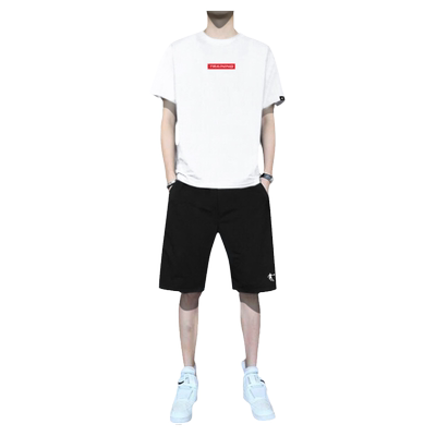 乔丹运动套装男纯棉短袖短裤