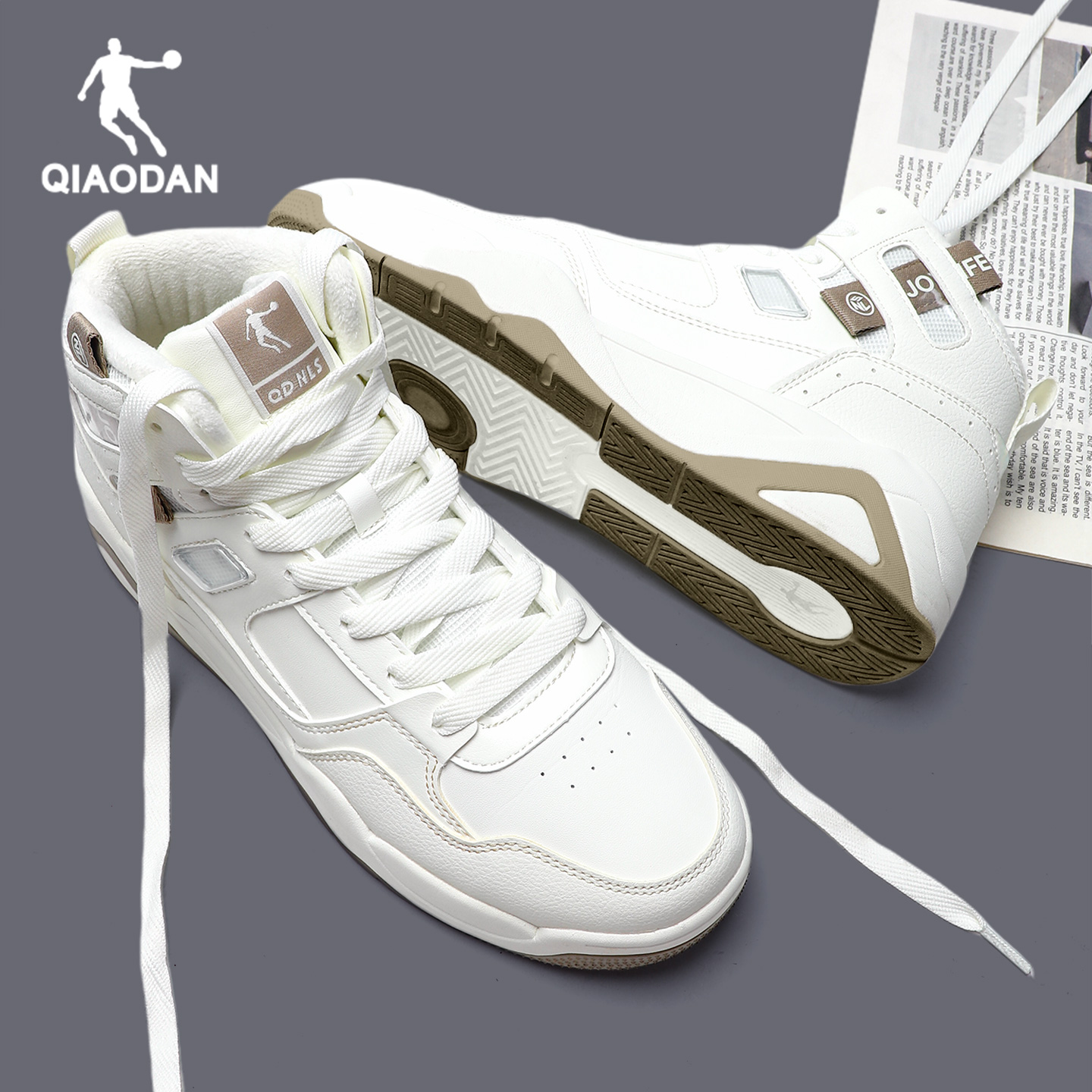 乔丹男鞋高帮板鞋加绒棉鞋运动鞋