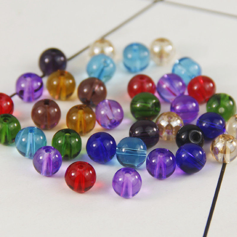 diy手工串珠水晶散珠帘门帘客厅隔断材料风水葫芦珠16mm圆光珠子