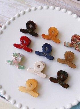 请叫我小章鱼~高颅顶抓夹侧边刘海发夹小号交叉法式百搭头饰