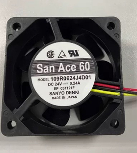 J402 全新三洋SanAce J401 D05 24V变频器散热风扇 109R0624J4D01