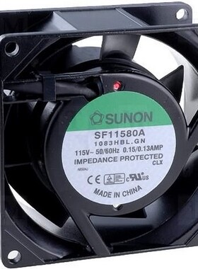 SUNON建准SF11580A 1083HBL/HSL.GN 115V 0.15/0.13A机柜风扇8038