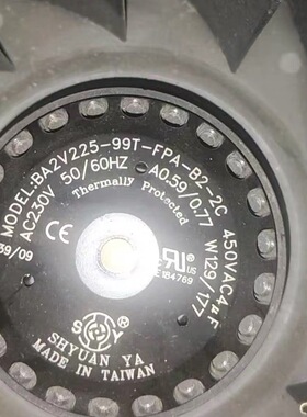 原装BA2V225-107T-FPA-B2-2C BA2V190-69T-FPA-B1-B7-MT 离心风机