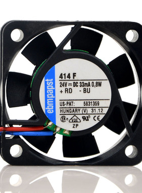 德国原装412F TYP 414F 414FH 24V 0.8W/0.9W变频器散热风扇405FH