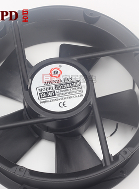 ZHENDA风机 ZD2260A2HB AC220-240V 0.32/0.30A机柜轴流风扇20060