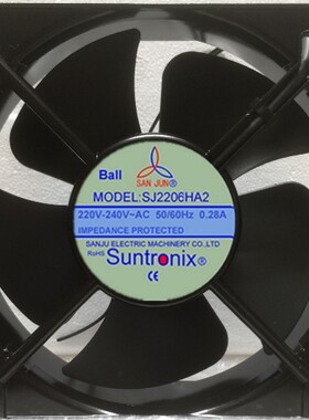 全新正品三巨SJ2206HA2/HBL-2 220V 0.28A 20060机柜轴流散热风扇