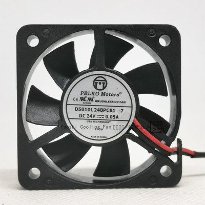 全新PELKOMOTORS D5010L24BPCB1-7 DC24V变频器静音散热风扇0.05A