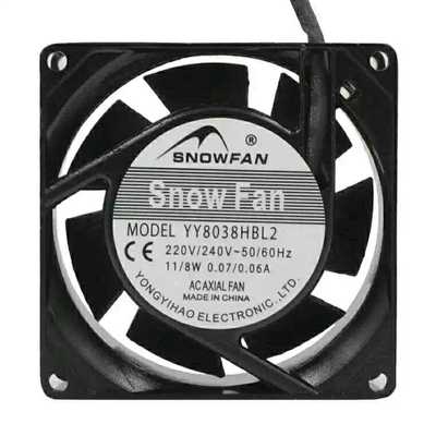 全新SNOWFAN YY8038HBL2/HSL2 AC220V 8025机柜散热12025风扇9225