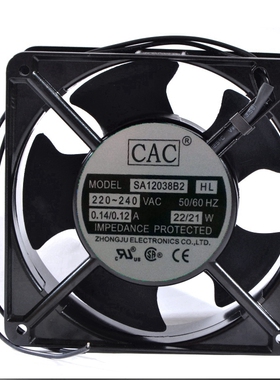 全新CAC风扇SA12038B2/S2 HL机箱220V-240V机柜散热风扇SA17251B2