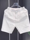 薄款 夏季 2024新款 潮牌白色西裤 子男 高级简约休闲短裤 四五分裤 男士