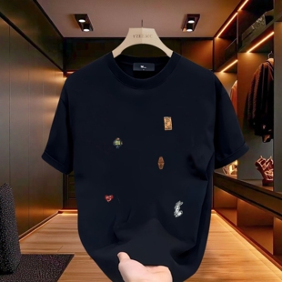 潮牌街头宽松圆领上衣 T恤青年男女百搭2026夏季 美式 痞帅纯棉短袖