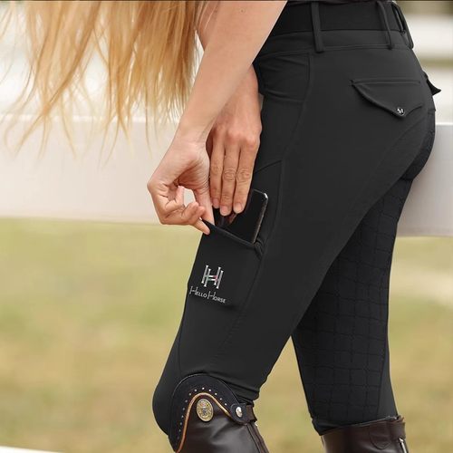 Hello Horse马术裤春夏透气女骑马裤马术马裤硅胶马裤马术服