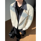 模特图~得物可二开春季重磅假两件设计夹克外套YJ6021/P118，男装夹克，电商B331