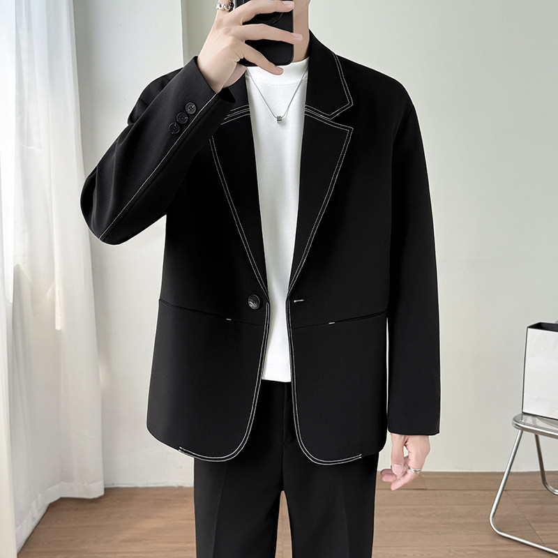 模特图~2026春季明显设计休闲西装外套K8814/P98,男装西服套装,电商B331