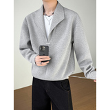 模特图~春季重磅假两件抽绳设计翻领卫衣YJ6022/P88，男装卫衣，电商B331