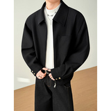 模特图~2026春季仿牛仔垫肩活页设计阔版夹克外套YJ6020/P115，男装夹克，电商B331